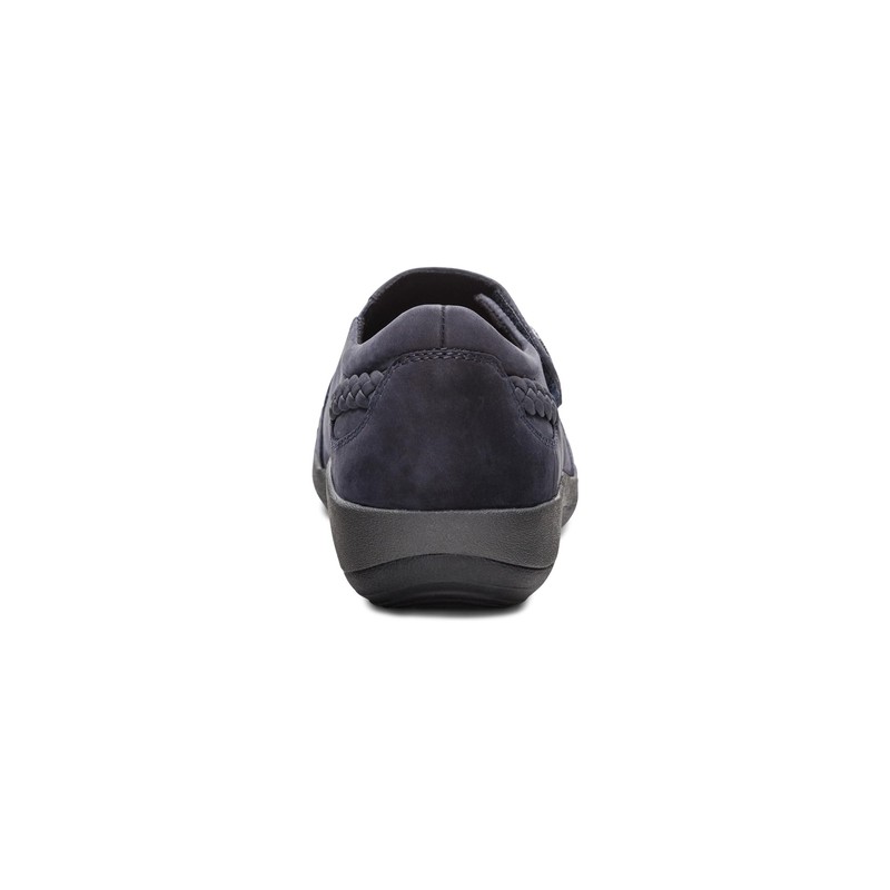 Aetrex Womens Karina, Navy, 8.5 Wide