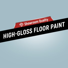 Professional Epoxy Floor Paint Kit (1 Gallon) - Light Blue Acrylic Concrete Coating for Garages & Basements | Single Component Formula | Scratch Resistant & Low VOC | Ready-to-Use