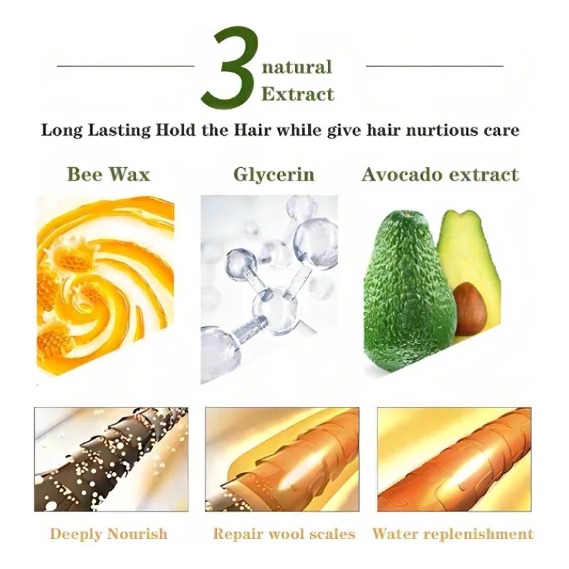 Barra De Cera Fijadora Para Cabello Daado Ikt 75g