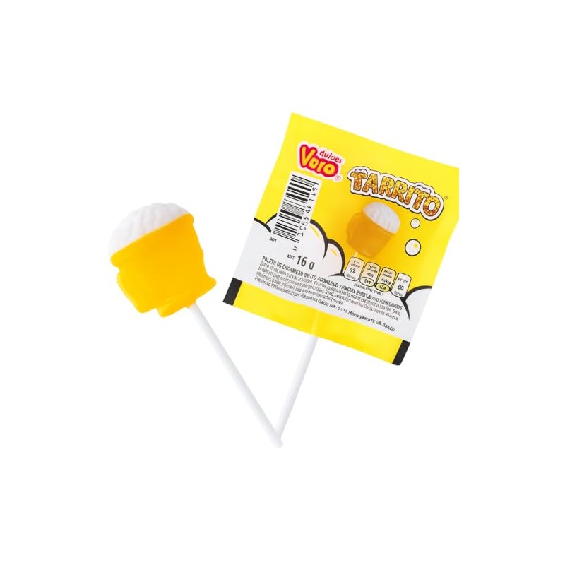 Vero Mexican Candy Tarrito Fruit Flavored Lollipops - 40Piece