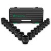 TIWINTUL 3/4 Inch Drive Impact Socket Set, CR-MO Steel, 16