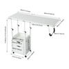 YIYIONCE Overbed Table with Storage 2 in 1 Foldable Overbed