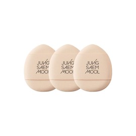 JUNG SAEM MOOL Skinny Tap Puff 3pcs, Mini Precision Puff for Concealer and Touch-Up, Ultra-Slim Fitting Makeup Sponge for Seamless Coverage Around Nose Eyes Lips, Korean Beauty Tool