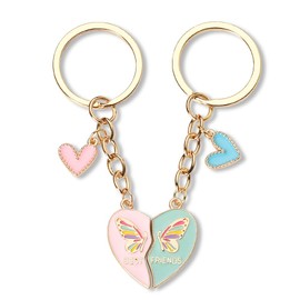 Matching Friendship Keychains for Women Birthday Gifts for Best Friend Wedding Day Gifts for Bride Cute Graduation Gifts for Teen Girls BFF Keychains for 2 Bestie Moving Away Gifts for Friends Female