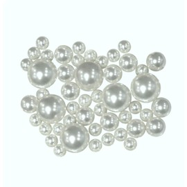 75 Floating White Pearls- Large Sizes- Fills 1 Gallon of The Floating Transparent Water Gels for Your Vases- with Pre-Measured Prep Bags for Best Results!