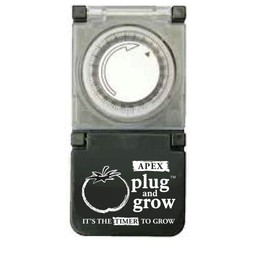 Plug and Grow Apex Heavy Duty Single Grow Light Hydroponics Timer 4A Inductive