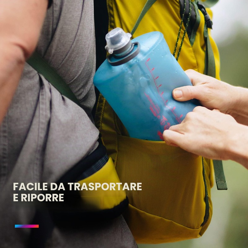 HydraPak Stow - borraccia pieghevole per zaino (1 L) -