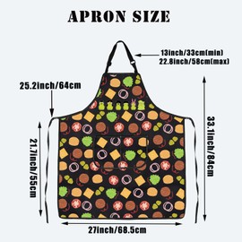 PLITI Bobs Burgers Gift Bobs Gift Bobs Cartoon TV Show Merchandise Bob Linda Tina & Louise Fans Gift For Friend (Burger head apronU)