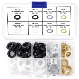 YIXISI 140 Pieces 10.2 x 15 x 1/2 mm Door Hinge Mounting Rings, Rings for Door Hinges, Room Doors Washers, Door Hinge Washer, for Door Hinges