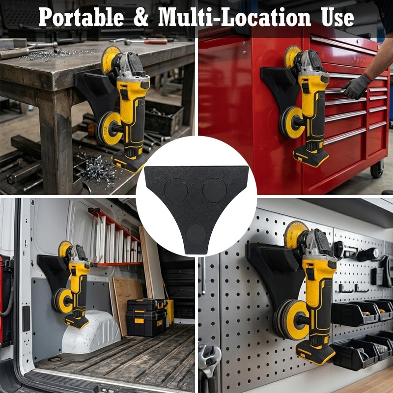 Magnetic Angle Grinder Holder & Disc Storage,No-Drill Grinder Stand