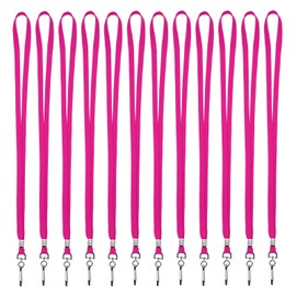 PATIKIL Neck Lanyards, 100 Pack Neck Lanyards Bulk Long Strap with Swivel Hook Clip for ID Badge Holder, Name Tag, Keys, Office, Teachers, Business, Rose Red