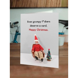 Bold & Bright - Hilariously Funny Christmas Cards - 'Grumpy F*ckers' - Cheeky Seaonal Xmas Cards - For Him Men Dad Husband Partner Friends - Festive Humour