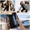 JHYYTUJTYP Zip Around Wallets for Women with Detachable Wrist Strap,