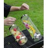 Stainless Steel Cylindrical BBQ Basket Reusable Round Grill Net, Perfect