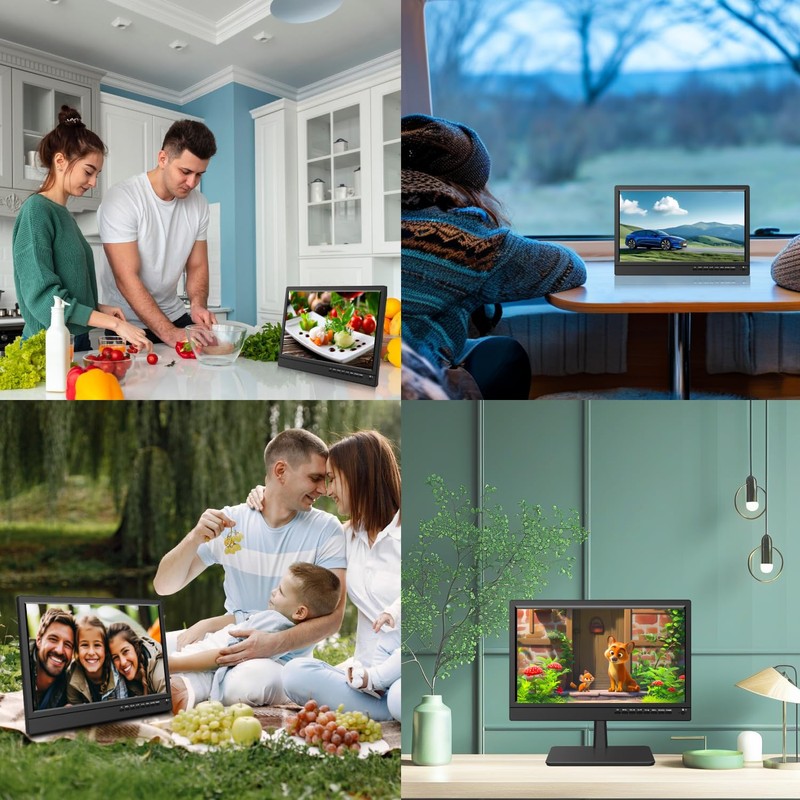 Feihe 14 inch Small Kitchen TV—Digital ATSC Tuner, HDMI/USB/TF/Headphone Ports,