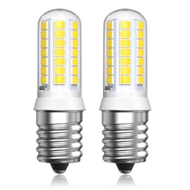 TobeBright E17 LED Microwave Light Bulbs Under Hood, 8206232A Under Microwave Light Bulb 6000K Daylight White Dimmable 3W 40W Equivalent 125V for Whirlpool GE Stove Hood Refrigerator, 2-Pack