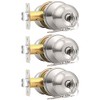 Probrico Brushed Nickel One Keyway Ball Door Knobs Entry Lock