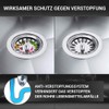 VIOKS Kitchen Drain Fitting Sink with Excenter Strainer Basket Valve