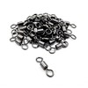 Ollud Fishing Tackle Rolling Swivel Black #14 50-Piece Set qb500186a01n0