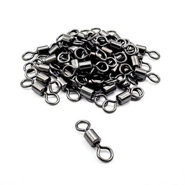 Ollud Fishing Tackle Rolling Swivel Black #14 50-Piece Set qb500186a01n0