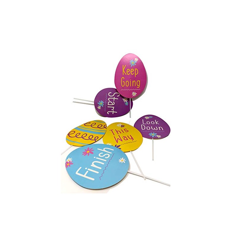 Easte Egg Hunt Signs 6 Pack