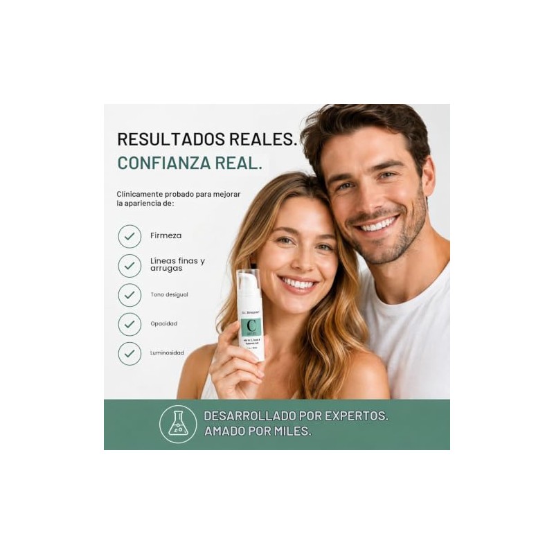 Dr. Brenner Suero de vitamina C 20% puro ácido L-ascórbico,