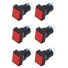 25 Pcs Push Button Switch Light Indicate Self Locking Long