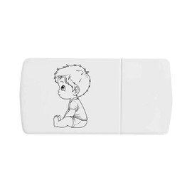 'Cute Sitting Boy' Pill Box with Tablet Splitter (PI00032600)