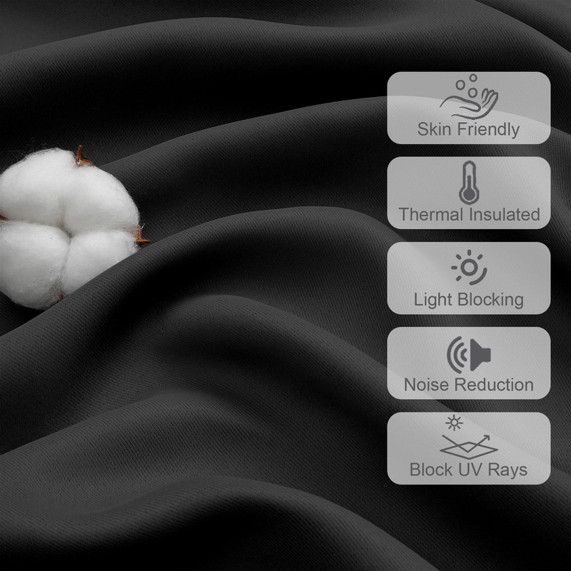 Chyhomenyc Short Black Out Curtains 36 Inch Length, Small Blackout