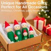 60Pcs Wooden Peg Dolls Set, 35mm Unfinished Wooden Figures