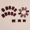 MISUD Wine Red Press on Nails Short Square Fake Nails