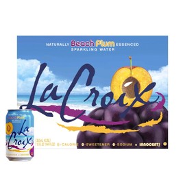 La Croix Flavored Sparkling Water | Beach Plum | Summer 2021 Flavor, Naturally Essenced, 12 fl oz Cans | Pack of 8