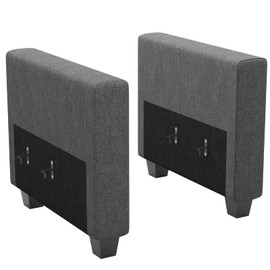Belffin Armrest Module for Modular Sectional Sofa Couch Side Armrest for Sectional Modular Sofa Fabric Dark Grey