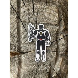 BlueLeeder Black Power Ranger Action Sticker