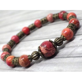 Vintage-Stil Armband für Frauen in rotem imperialem Jaspis