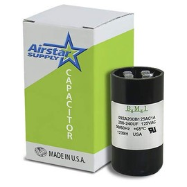 200-240 uF x 110/125 VAC - Dayton Grainger 6FLK3 Start Capacitor - BMI Replacement # 092A200B125AC1A - Made in The USA