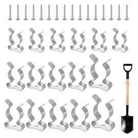 16PCS Metal Spring Terry Clips, Assorted Wall Mounted Tool Holder, Strong Manganese Steel Clamps, Pipe Clip for Shed, Garage, Garden Tool, Van Storage - Various Sizes Tool Holder Tidy Wall Clips Set