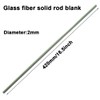 10 pcs Round Fiberglass Solid Rod Blank Dia 2mmX420mm Length