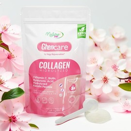 Ghen Care Hydrolyzed Collagen with Hyaluronic Acid & Vitamin C – Hair, Skin & Nail Support, GMO-Free, Promotes Strength, Growth & Radiance
