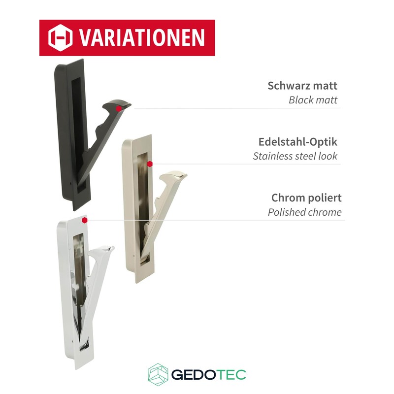 Gedotec Croc Folding Hook Metal 1 Piece Coat Hook Polished