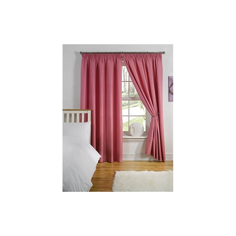 Simply Style Fuschia Thermal Backed Readymade Curtain Pair 46x72in(116x182cm)