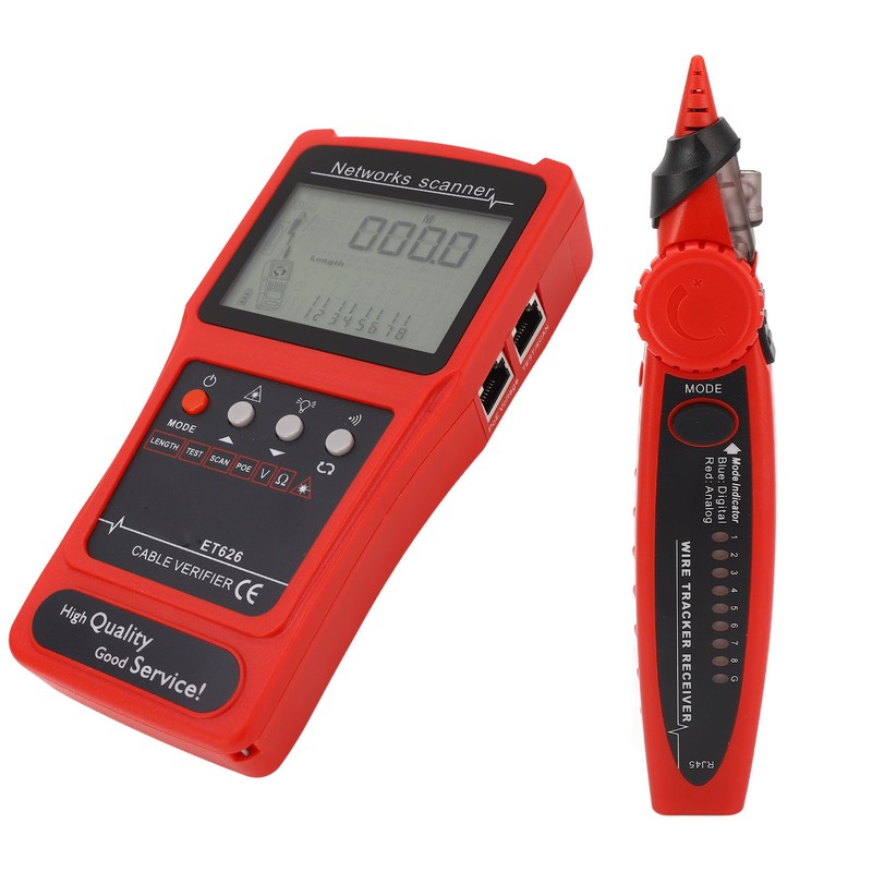 Network Cable Tester Tracer Kit Multifunctional CAT5 CAT6 Ethernet Wire