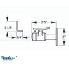 SeaLux 316 Stainless Steel Cushioned Door Stop Holder and Catch