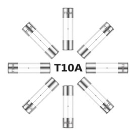 ALLECIN 5x20MM 10A 250V Slow Blow Glass Fuses 10 Amp 250 Volt 0.2 x 0.78 Inch Slow-Acting Time-delay Fuse T10AL250V Tube Fusibile (Pack of 20Pcs)