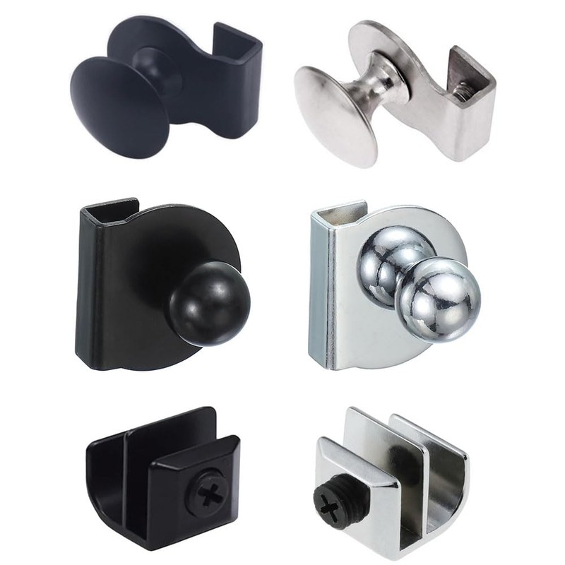 TopHomer 2 PCS Glass Door Pull Handles, Door Clips Pull