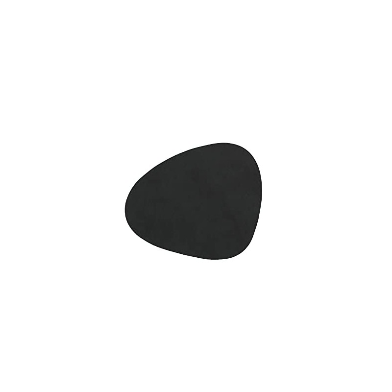 Lind DNA Nupo Glass Mats, Leather, Black, 11 x 0.2