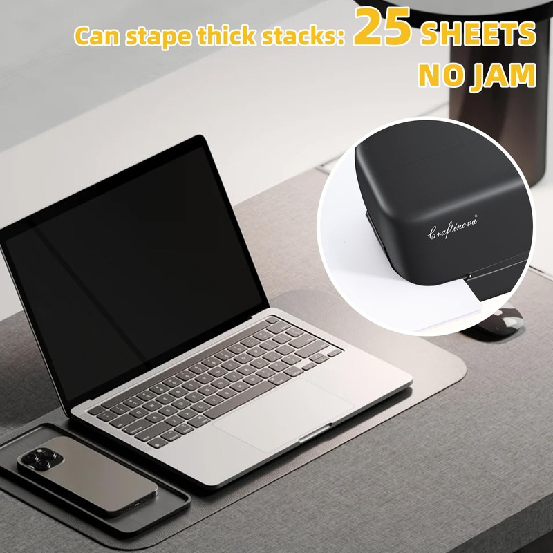 Craftinova Electric Stapler, 25 Sheet Automatic Stapler, Include 2000 Staples
