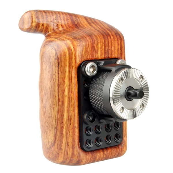 NICEYRIG Rosette Wooden Handle, ARRI M6 Thread Rosette Mount Grip