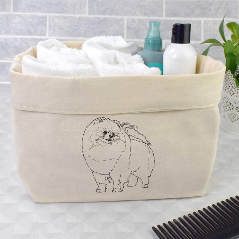 Large 'Pomeranian' Canvas Organiser/Storage Bag (OR00015194)