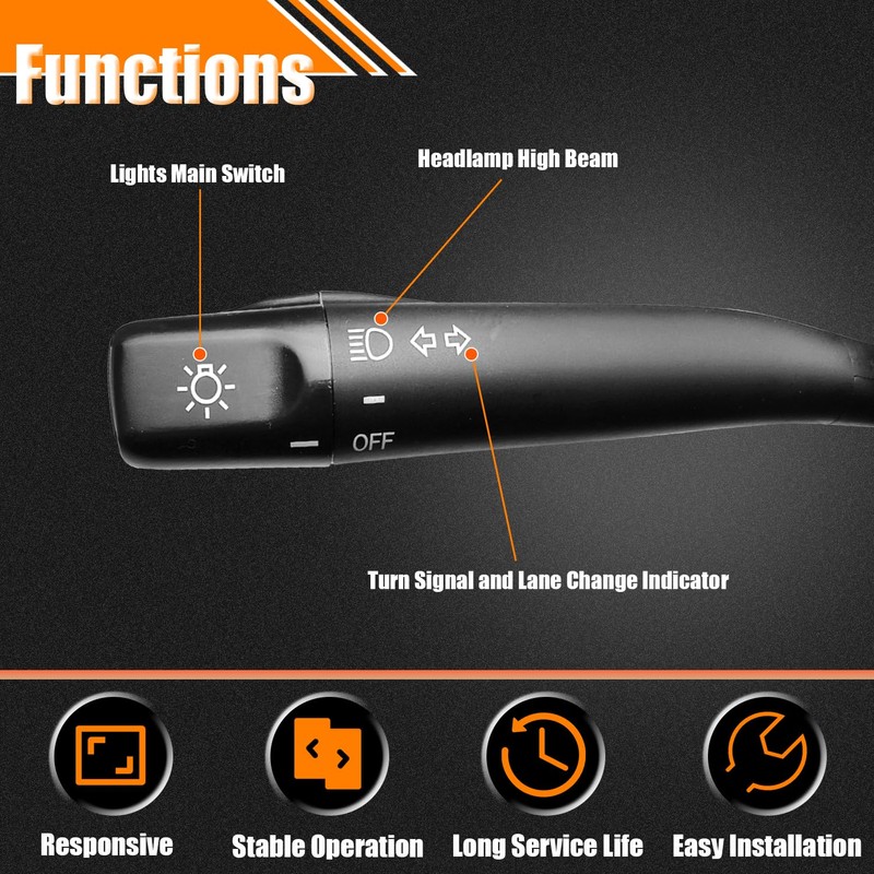 Quivimoro Headlight Dimmer Turn Signal Switch for Toyota Corolla 1998-2002,
